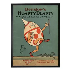 Vintage Humpty Dumpty Book Cover Framed Wall Art