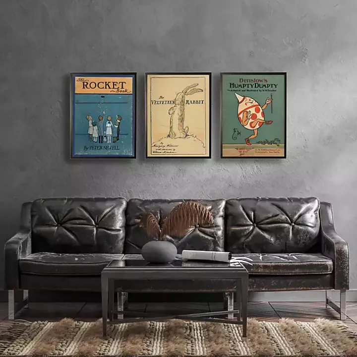 Vintage Humpty Dumpty Book Cover Framed Wall Art