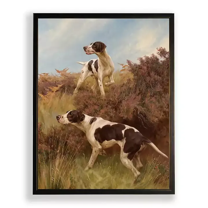 Vintage Hunting Dogs Framed Art Print