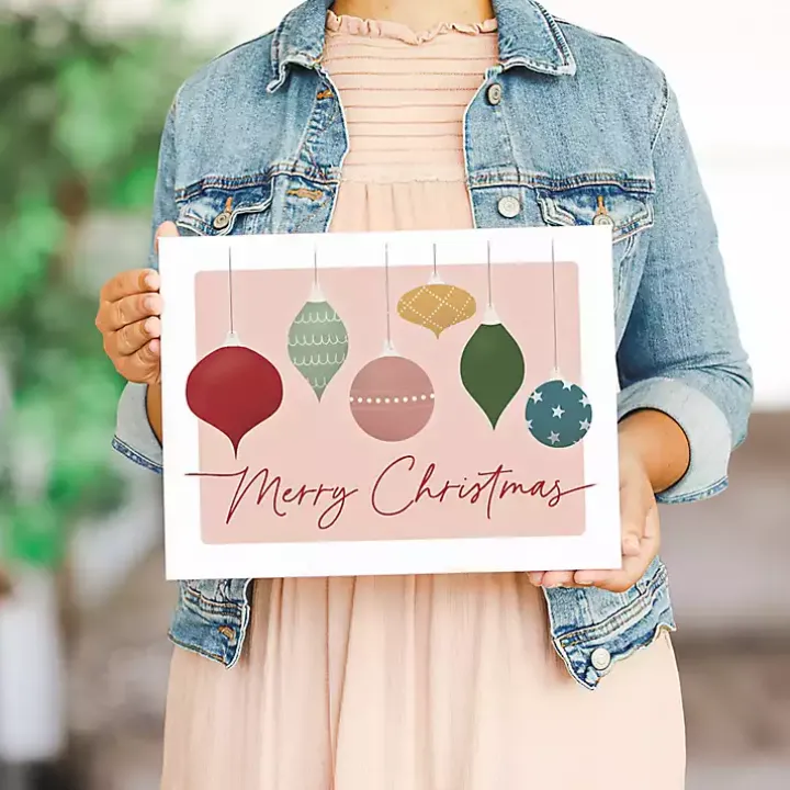 Vintage Merry Christmas Ornament Wall Plaque