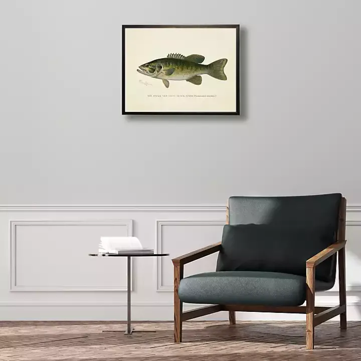 Vintage Small Mouthed Bass Framed Art Print