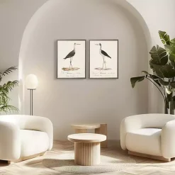 Vintage Waterbird Facing Left Framed Art Print