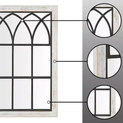 Vista Arched Windowpane Mirror