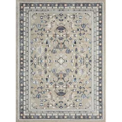 Vista Blue Beige Area Rug, 5x7