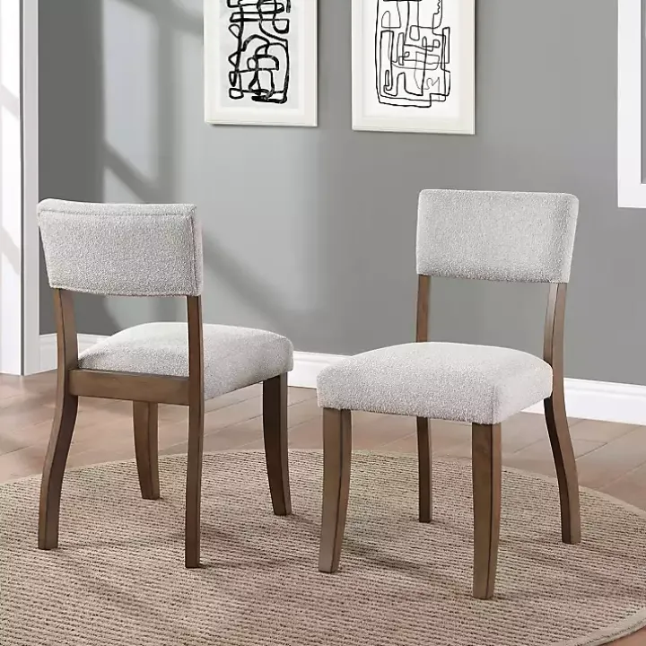 Wade Gray Upholstered Dining Chairs, Set of 2