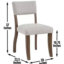 Wade Gray Upholstered Dining Chairs, Set of 2