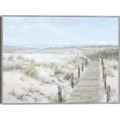 Walk To The Coast Framed Canvas Art Print