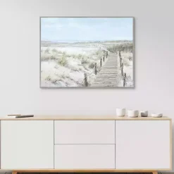 Walk To The Coast Framed Canvas Art Print