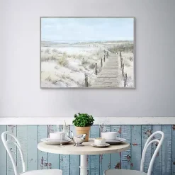 Walk To The Coast Framed Canvas Art Print