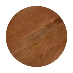 Walnut Brown Mango Wood Round Kershaw Accent Table