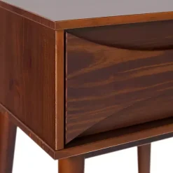 Walnut Mid-Century Modern Nightstand