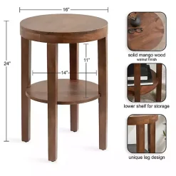 Walnut Round Talen Accent Table