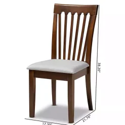 Walnut Upholstered Minette 4-pc. Dining Chair Set