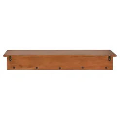 Walnut Wood Alia Shelf with Hooks