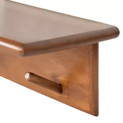 Walnut Wood Alia Shelf with Hooks
