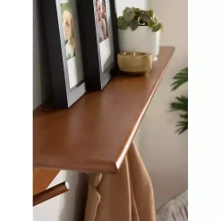Walnut Wood Alia Shelf with Hooks