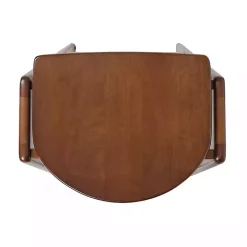 Walnut Wood Backless Bar Stool