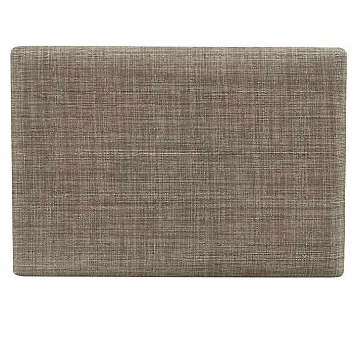 Walnut Wood Counter Stool with Gray Cushion