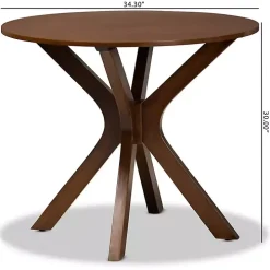 Walnut Wood Round Kenji Small Dining Table