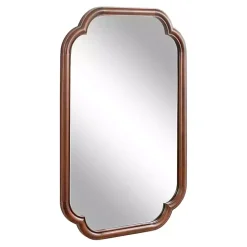 Walnut Wood Scallop Wall Mirror