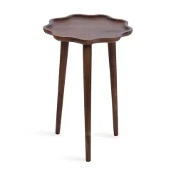 Walnut Wood Wavy Accent Table