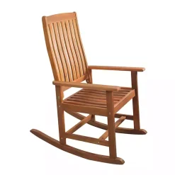 Warm Brown Acacia Wood Rocking Chair