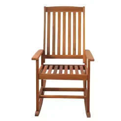 Warm Brown Acacia Wood Rocking Chair