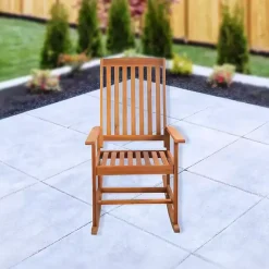 Warm Brown Acacia Wood Rocking Chair
