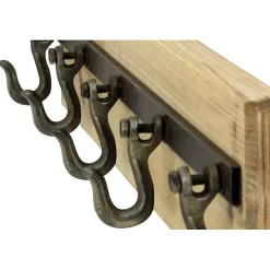 Warm Brown Industrial Iron Wall Hooks