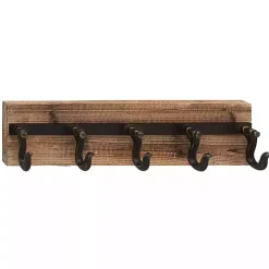 Warm Brown Industrial Iron Wall Hooks