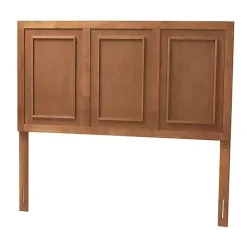 Warm Brown 3-Panel Wood Full Headboard