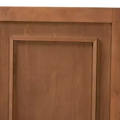 Warm Brown 3-Panel Wood Full Headboard