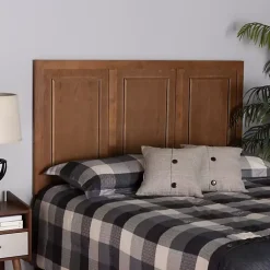 Warm Brown 3-Panel Wood Full Headboard