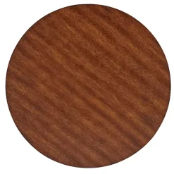 Warm Chestnut Wood Round Accent Table