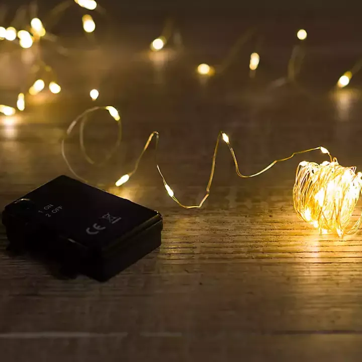 Warm Gold Mini String Lights, 32 ft.