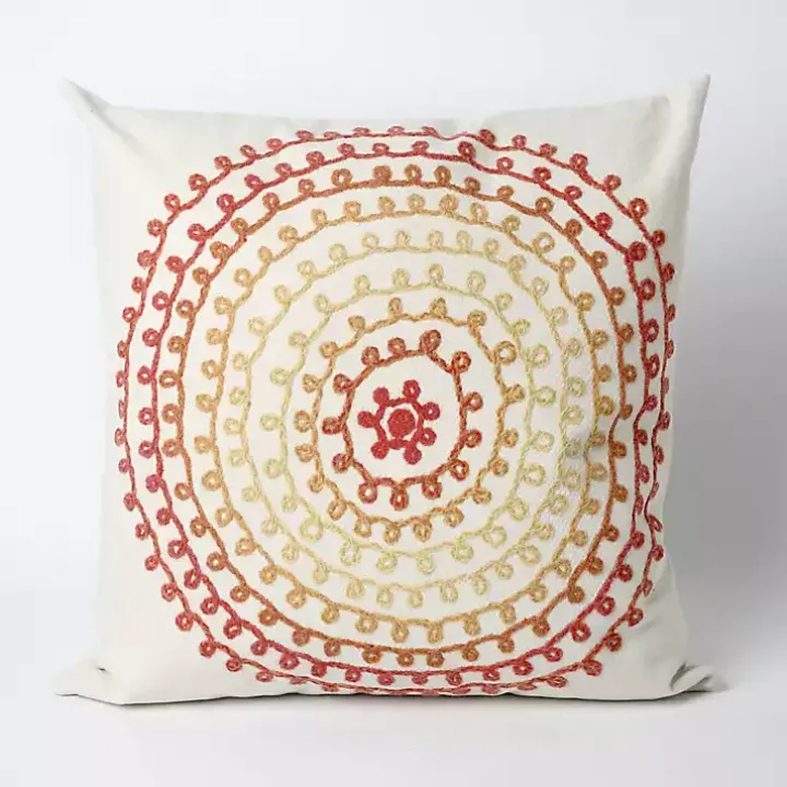 Warm Ivory Lamontage Swirl Outdoor Throw Pillow