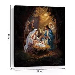 Warm Nativity Scene Canvas Art Print, 16x20 in.