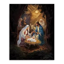 Warm Nativity Scene Canvas Art Print, 24x30 in.