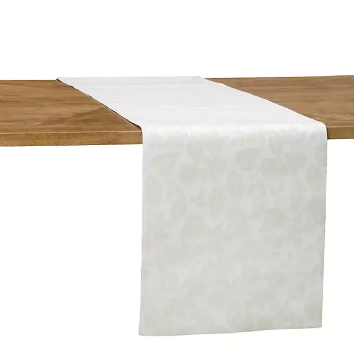 Warm Neutral Leaves Table Runner