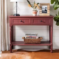 Warm Red 2- Drawer Samantha Console Table