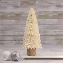 Warm White Glitter Bottle Tree Stump Base