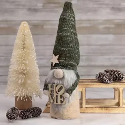 Warm White Glitter Bottle Tree Stump Base