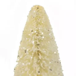 Warm White Glitter Bottle Tree Stump Base