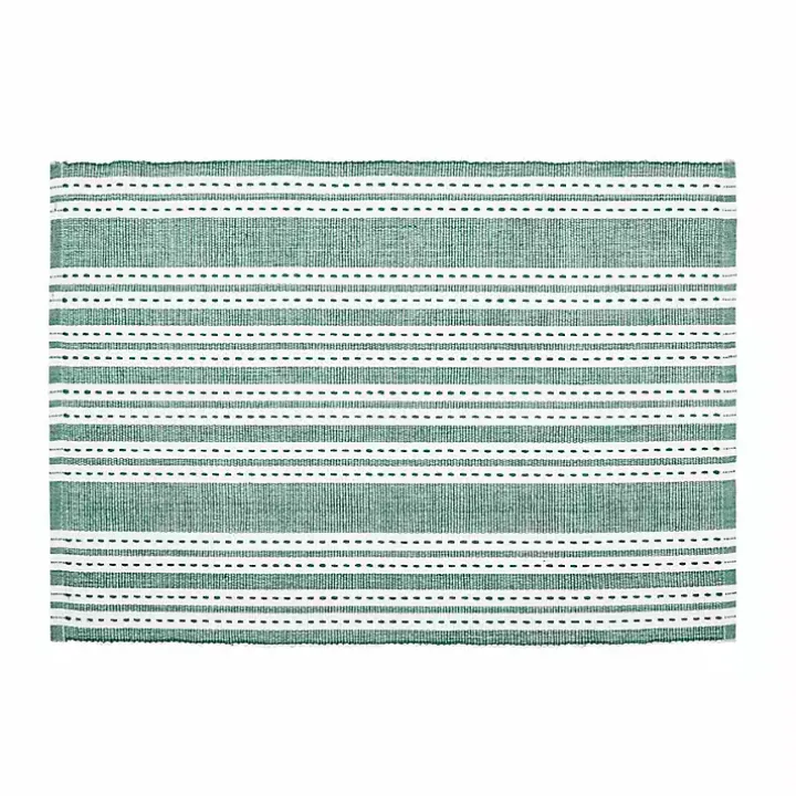 Warner Emerald Stripe Placemats, Set of 6