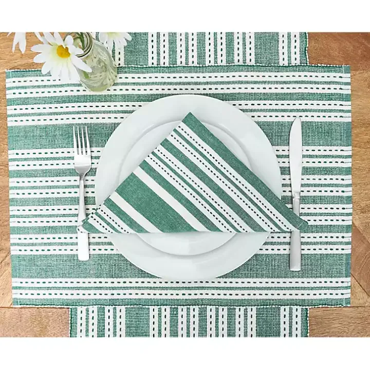 Warner Emerald Stripe Table Runner