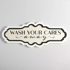 Wash Your Cares Away Wall Plaque