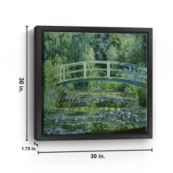 Water Lilies and Japanese Bridge Framed Art Print