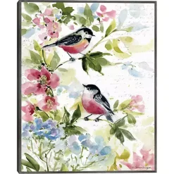 Watercolor Birds I Framed Canvas Art Print