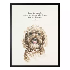Watercolor Goldendoodle Quote Framed Art Print