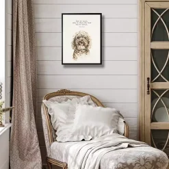 Watercolor Goldendoodle Quote Framed Art Print